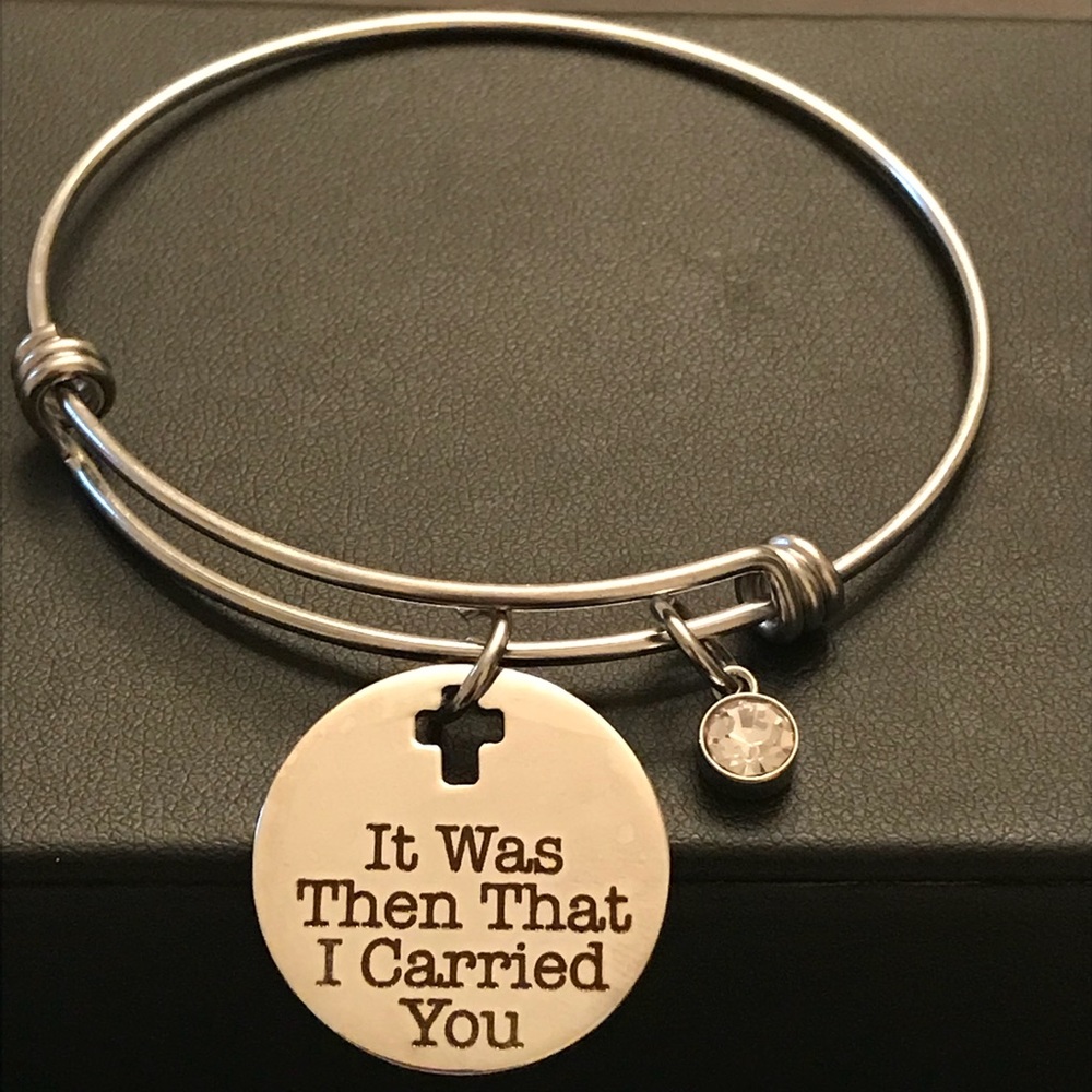 Believer Charm Bangle Bracelet